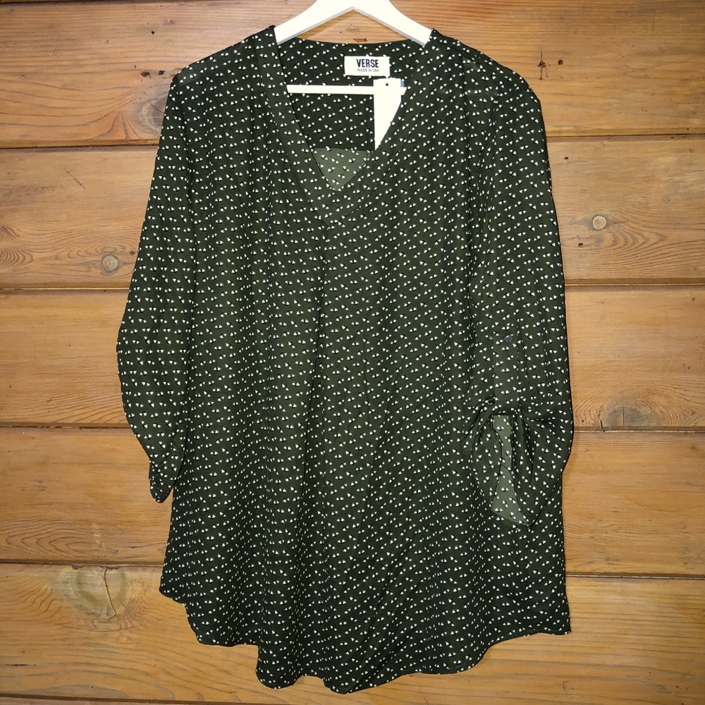 Maternity Olive Blouse